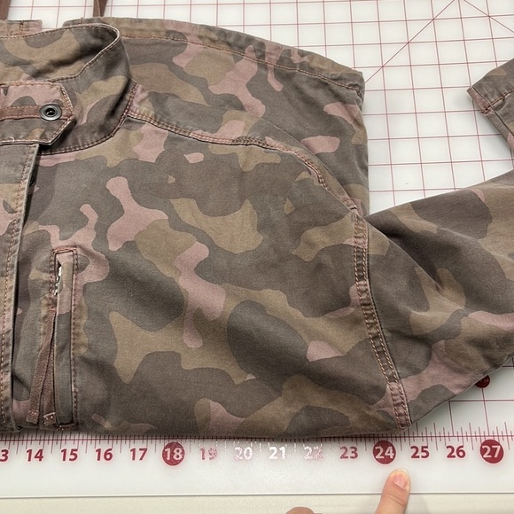 ANTHROPOLOGIE MARRAKESH Boho Blush Camo Cotton Anorak Urban-Chic Jacket SZ M - Picture 15 of 16